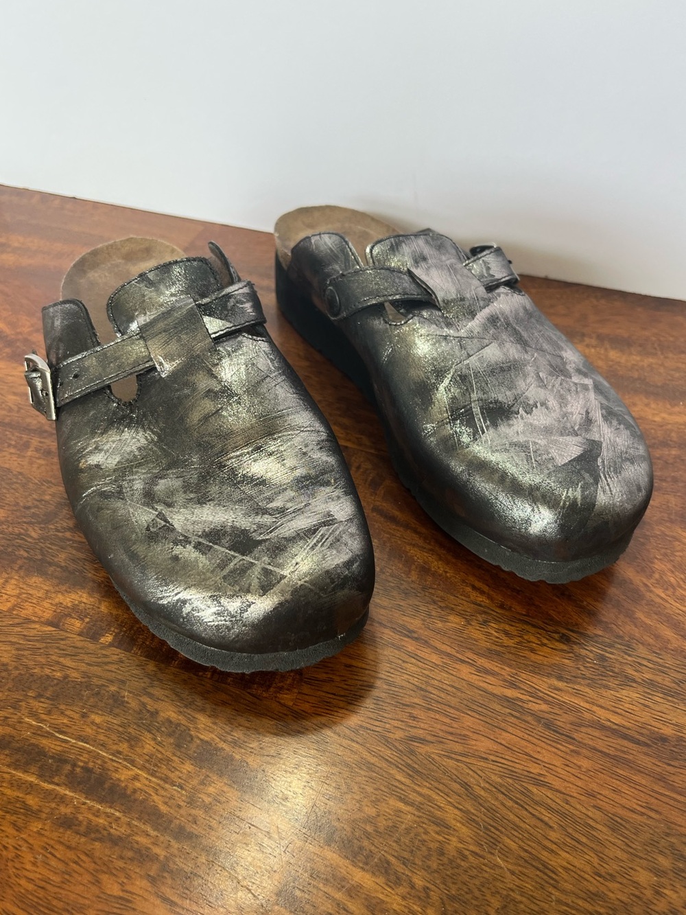 Naot Autumn Clog Mule Slip On Shoe Sz EU 40 US 9 Metallic Onyx - Picture 4 of 15